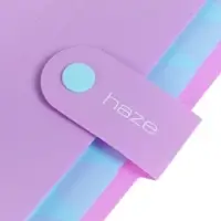 Папка А4 Haze, 12 отделений, 600 мкм, на кнопке, сиреневая