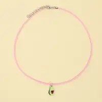 Серьги клипсы и кулон «Авокадно» , 8 х 9 см