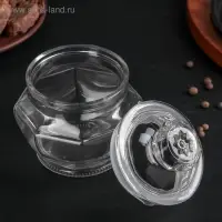 Банка стеклянная для сыпучих продуктов Доляна &laquo;Калипсо&raquo;, 500 мл, 12&times;13 см