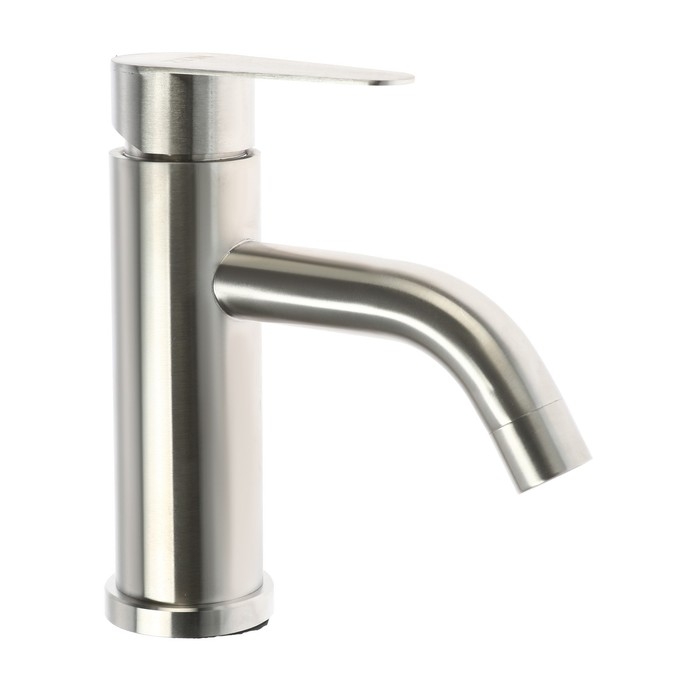 Смеситель для раковины ZEIN Z3483, картридж керамика 35 мм, нержавеющая сталь, сатин Смеситель для раковины ZEIN Z3483, картридж керамика 35 мм, нержавеющая сталь, сатин