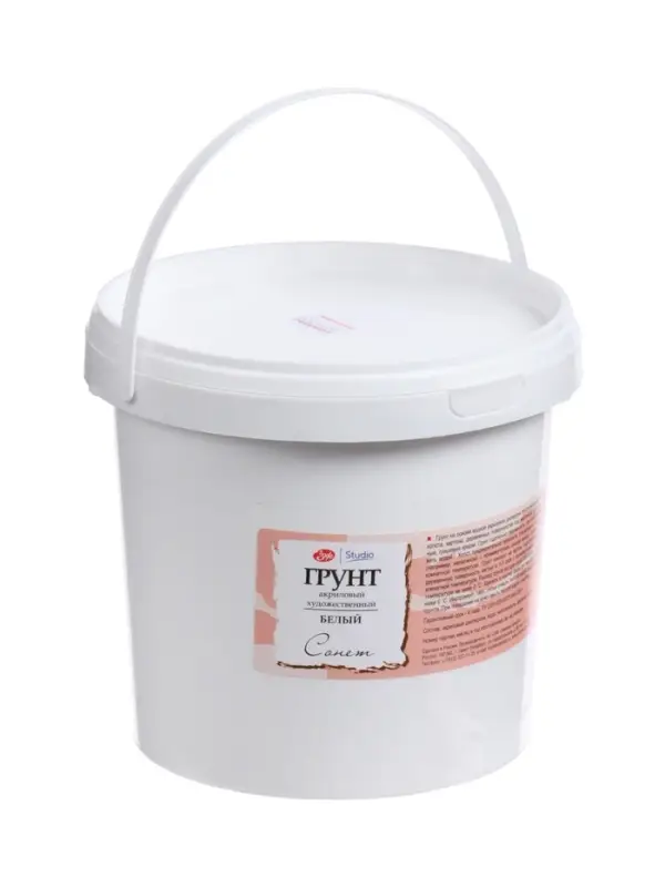Грунт художественный акриловый &laquo;ЗХК. Сонет&raquo;, 1420 г (1000 мл), белый