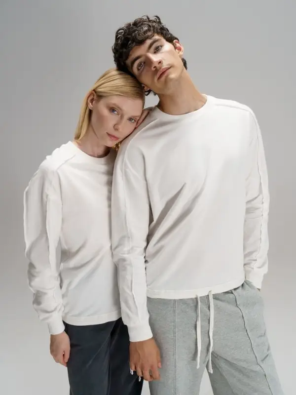 Свитшот унисекс Vozduh, молочно-белый, размер XS/S Свитшот унисекс Vozduh, молочно-белый, размер XS/S