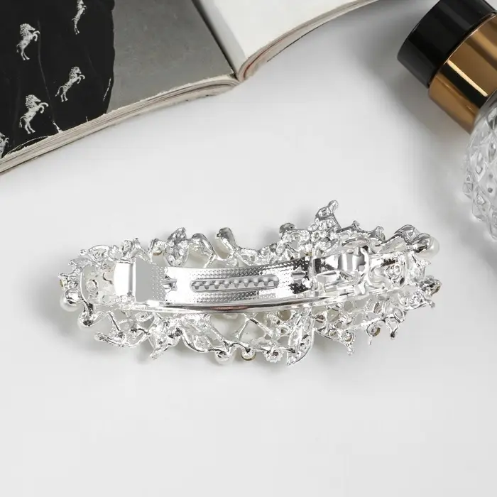 Заколка - автомат для волос &laquo;Озлем&raquo;, цветы, 9 см