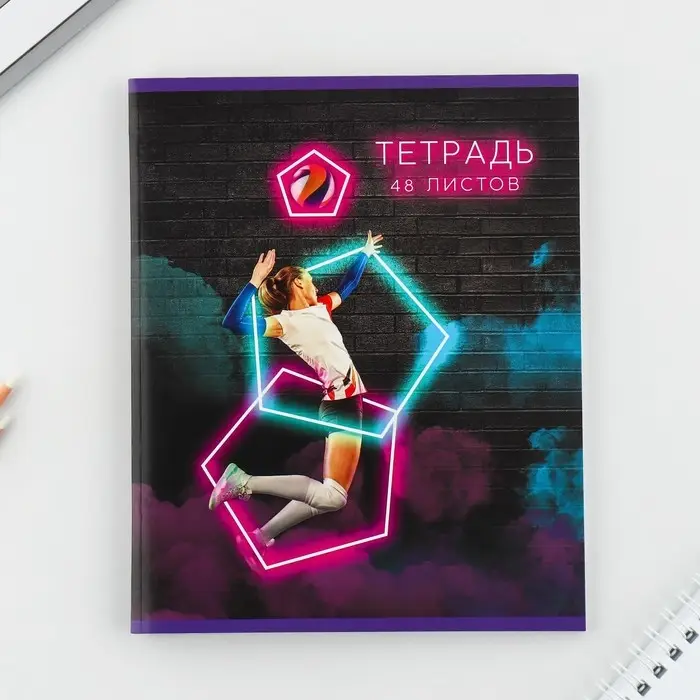 Тетрадь в клетку, 48 л., А5, на скрепке, блок №2 «Неон» МИКС Тетрадь в клетку, 48 л., А5, на скрепке, блок №2 «Неон» МИКС