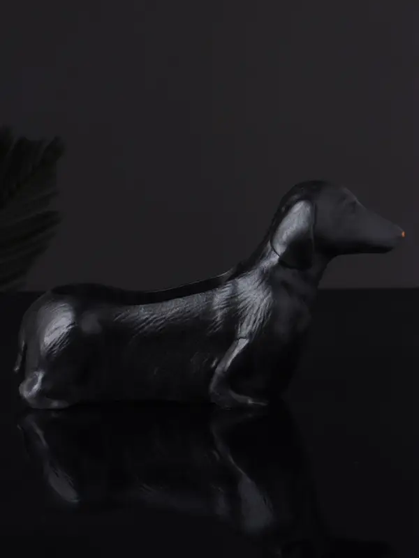 Подставка для мелочей "Такса" 16х10х6 см, черный