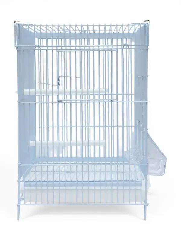 Клетка для птиц пролётная укомплектованная Bd=5/2w, 62&times;27&times;40 см, белая