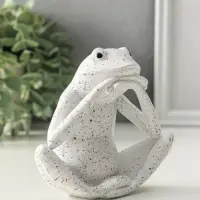 Сувенир полистоун "Белая лягушка" 6х13,5х11,5 см Сувенир полистоун "Белая лягушка" 6х13,5х11,5 см