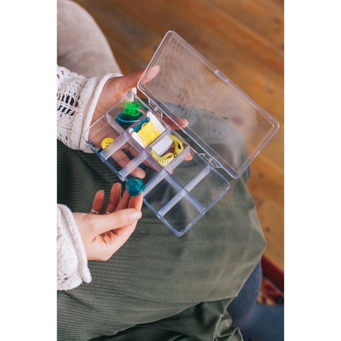 Органайзер для рукоделия, 10 отделений, 17 × 9,5 × 3 см Органайзер для рукоделия, 10 отделений, 17 × 9,5 × 3 см