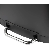 Ведро мусорное с педалью и доводчиком Luscan 30л,черное,прямоуг,металл