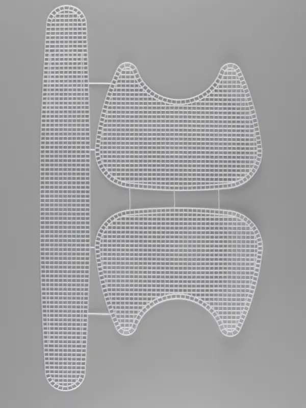 Канва-основа для вышивания сумки, пластиковая, 52&times;29 см, цвет белый