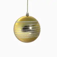 Ёлочные игрушки &laquo;Айола&raquo;, шары новогодние, d=10 см, набор 4 шт., золотисто-серебристый