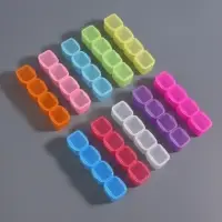 Органайзер для хранения мелочей, 4 ячейки, 10×2×2 см, МИКС