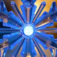 Подвеска светодиодная &laquo;Ледяная снежинка&raquo; 11 см, 1 LED, от батареек LR41&times;3, свечение синее/красное