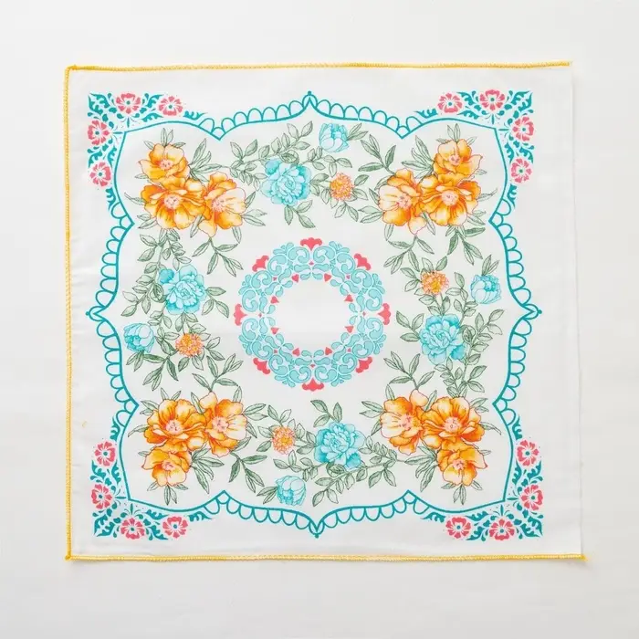 Платки носовые женские &laquo;Этель. Цветочный узор&raquo;, 30&times;30 см, набор 12 шт.,100% хлопок, рисунок МИКС