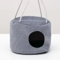 Подвесной дом для грызунов, 15&times;10 см, круглый, мебельная ткань, флис, цвет МИКС