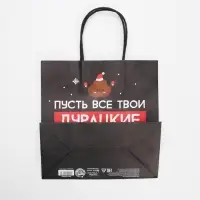 Пакет подарочный новогодний «Пусть мечты сбудутся», 22 х 22 х 11 см Пакет подарочный новогодний «Пусть мечты сбудутся», 22 х 22 х 11 см