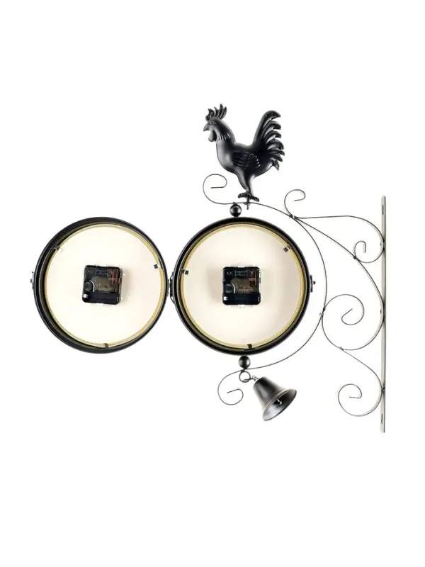 Часы настенные интерьерные &laquo;Флюгер&raquo;, двусторонние, на подвесе, бесшумные, плавный ход, 48&times;32 см, циферблат d=19 см, от батарейки 1&times;АА