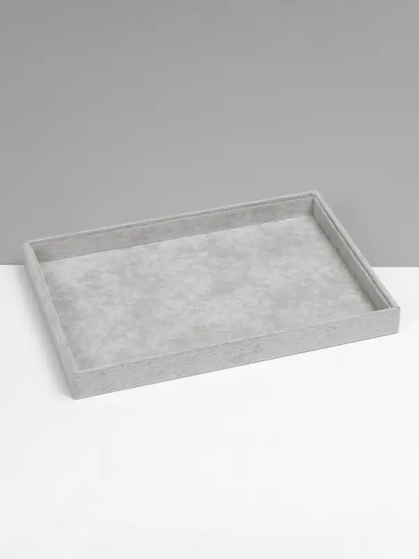 Подставка для украшений QF, 12 ячеек, флок, 35&times;24&times;3 см, серая