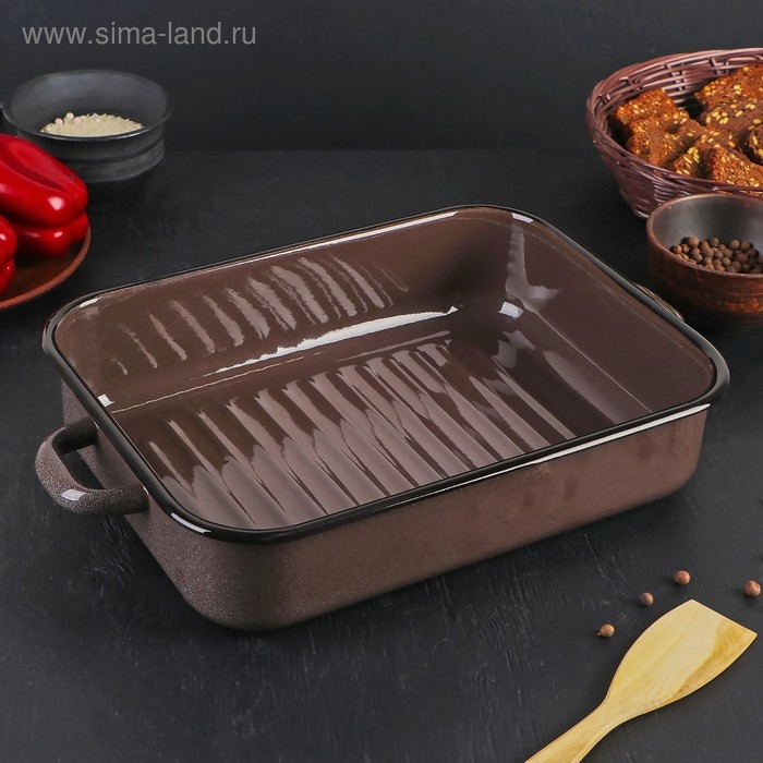 Противень, 4,5 л, цвет коричневый Противень, 4,5 л, цвет коричневый