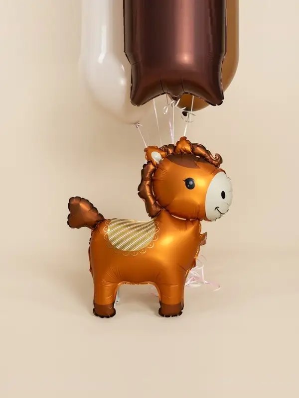 Воздушный шар фольгированный 3D 25 Воздушный шар фольгированный 3D 25" «Лошадка», коричневый