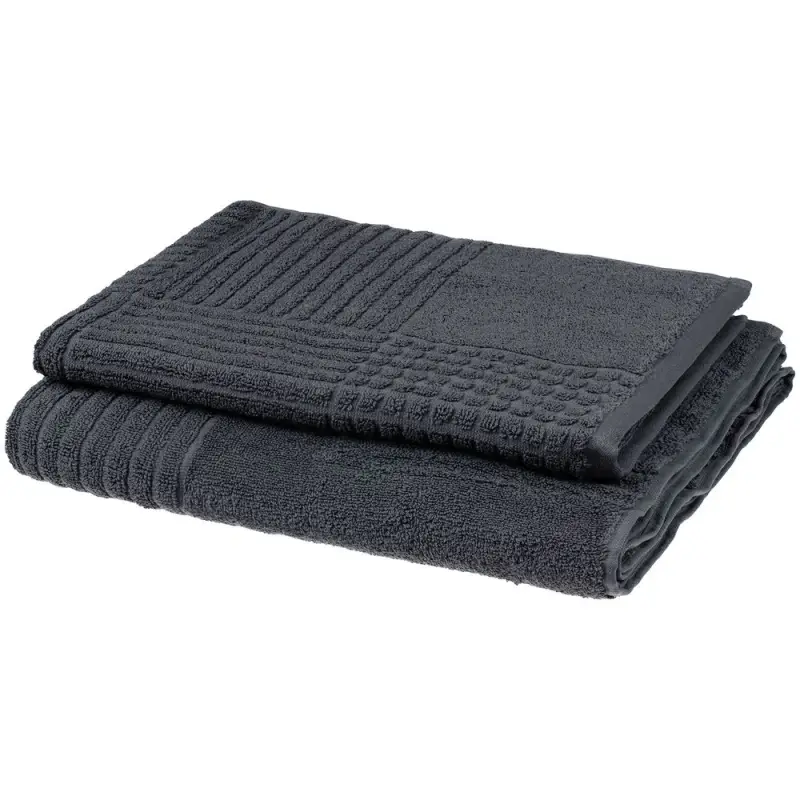 Полотенце Farbe, среднее, темно-серое Полотенце Farbe, среднее, темно-серое