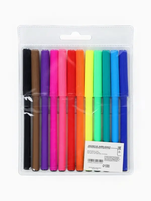 Фломастеры 12 цветов, Букибяки