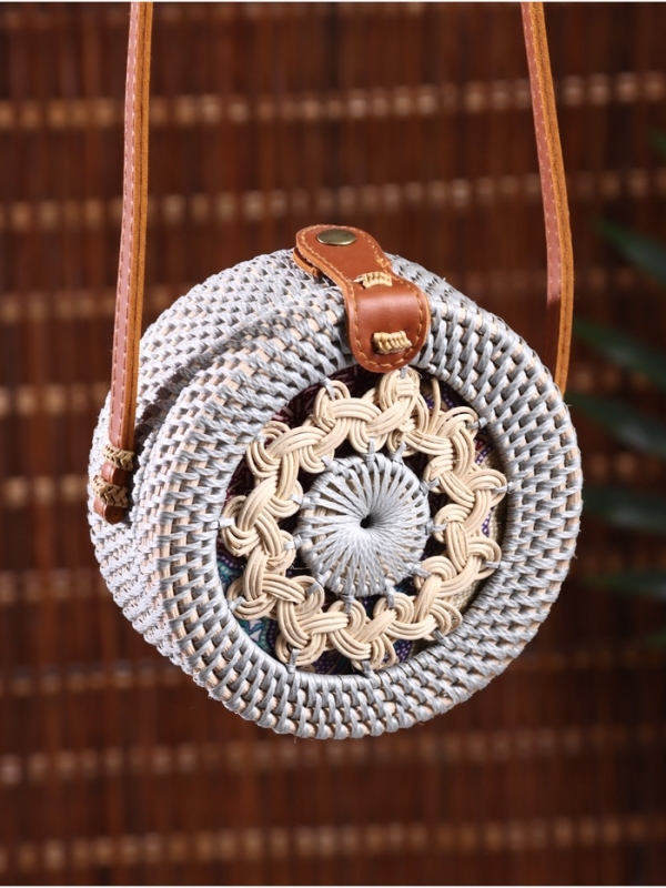 Сумка плетеная ротанг "Мандала", 15х6х60 см