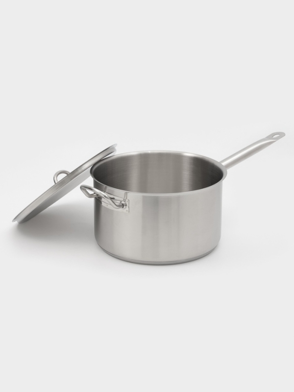 Ковш 8 л, d=26, h=15 см, с крышкой, толщина стенки 0,8 мм, индукция, две ручки Ковш 8 л, d=26, h=15 см, с крышкой, толщина стенки 0,8 мм, индукция, две ручки