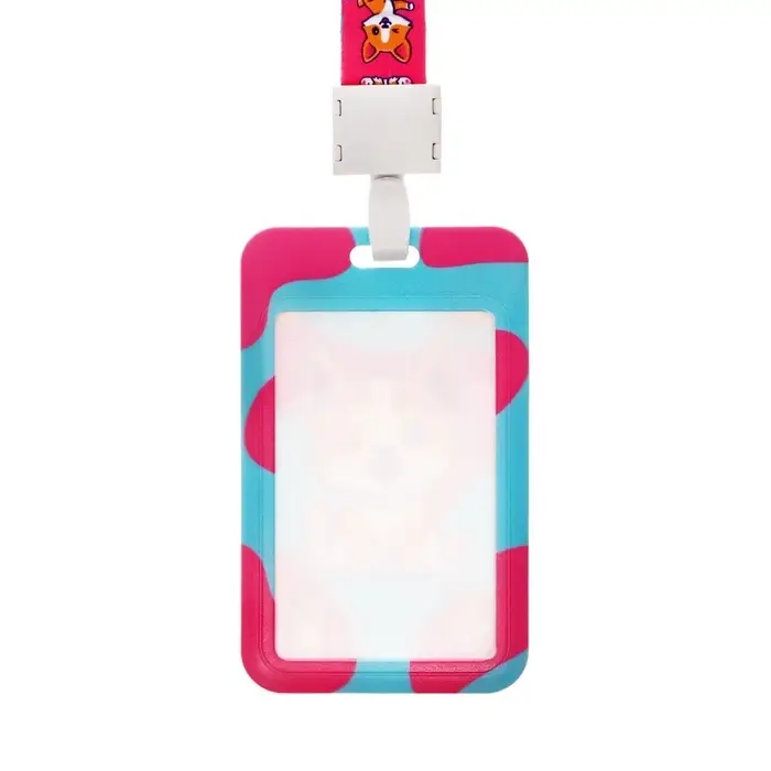 Бейдж вертикальный &laquo;Корги&raquo;, внешний размер 11&times;7 см, внутренний размер 8.2&times;5.2 см, лента 42 см