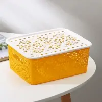Контейнер для хранения с крышкой «Узор», пластик, 22×17×9,5 см, цвет МИКС