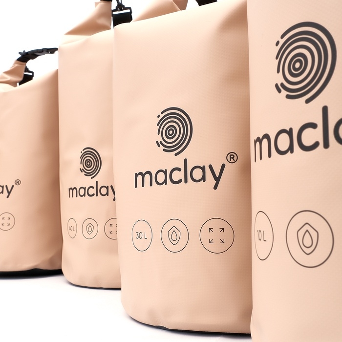 Гермомешок туристический maclay, 30 л, 500D, цвет оранжевый Гермомешок туристический maclay, 30 л, 500D, цвет оранжевый