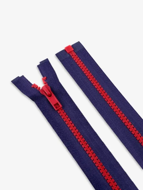 Молния &laquo;Трактор&raquo;, №5, разъёмная, замок автомат, 80 см, синяя, красная