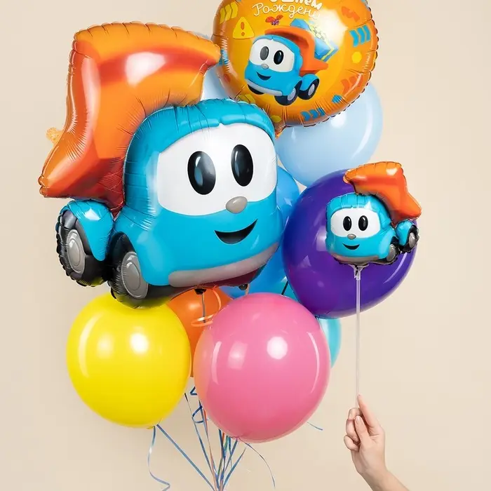 Воздушные шары фольгированные 14 Воздушные шары фольгированные 14" «Грузовичок Лева» набор 5 шт.