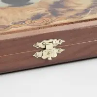 Настольная игра нарды с шашками &laquo;Таежный волк&raquo;, деревянные, средние, 50&times;50 см