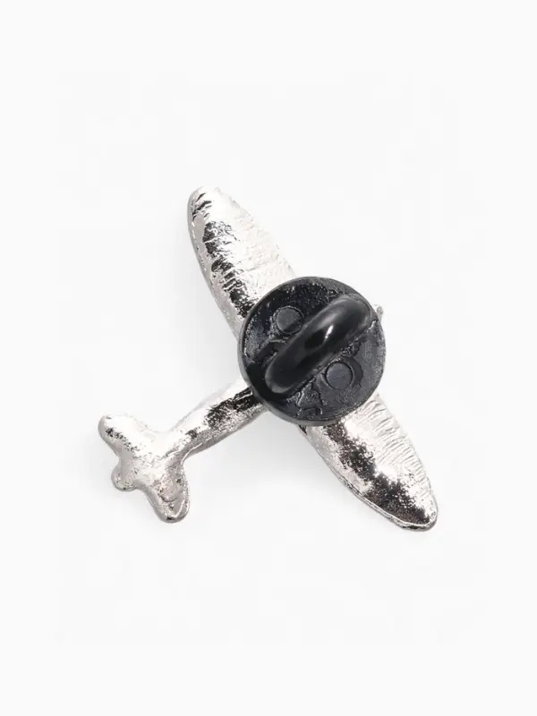 Значок &laquo;Самолёт&raquo;, цвет серебро