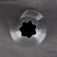 Насадка кондитерская «Открытая звезда», d=3 см, выход 1 см, нержавеющая сталь