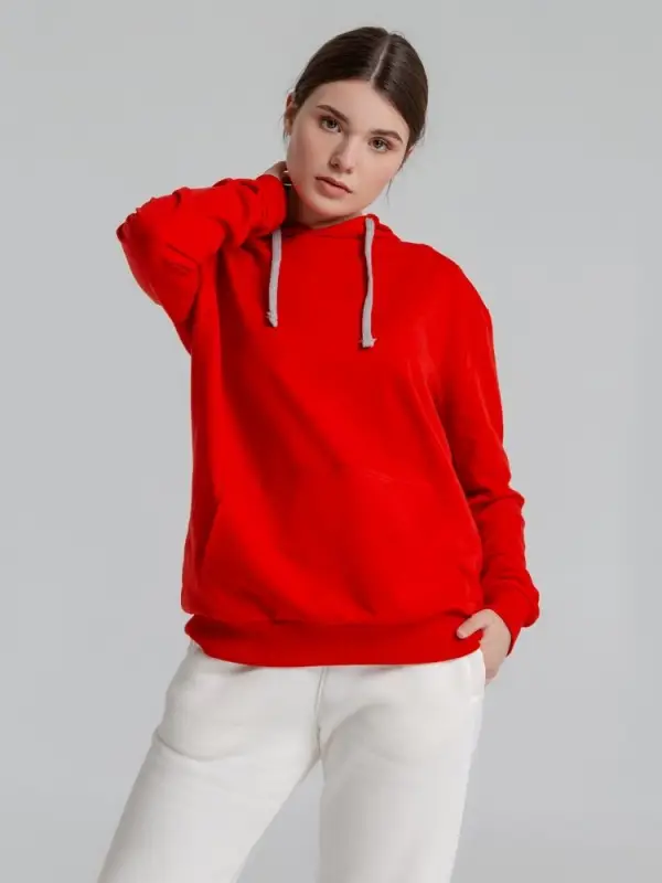 Толстовка с капюшоном Unit Kirenga красная, размер XS Толстовка с капюшоном Unit Kirenga красная, размер XS