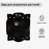 Шар для укоренения растений, d=5.5 см, под ветку 0.5 см, чёрный, Greengo