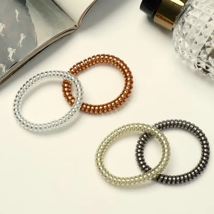 Резинка для волос Резинка для волос "Пружинка" металлик, 5 см, микс