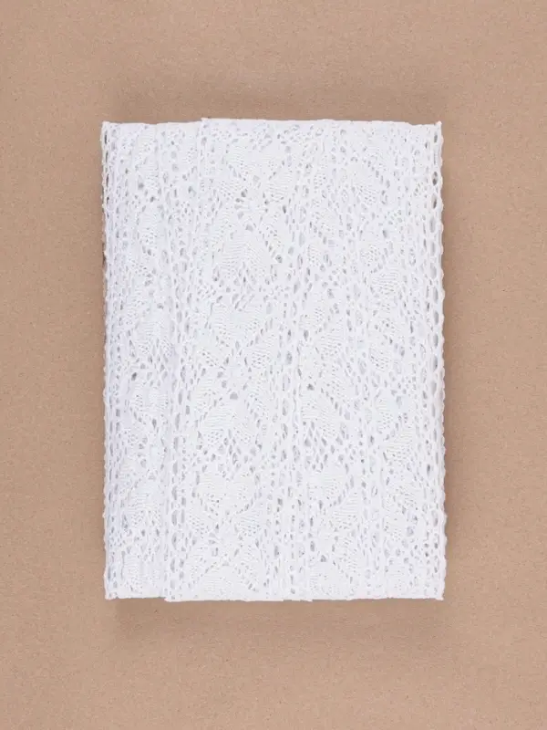 Кружево вязаное, 55 мм, 15&plusmn;1 м, белое