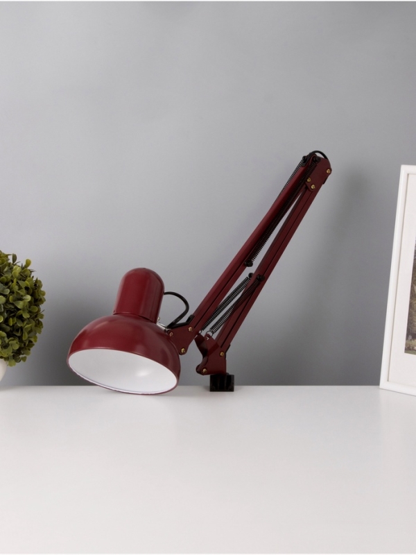 Настольная лампа Настольная лампа "Джуни" Е27 40Вт бордовый 15,5х15,5х80см