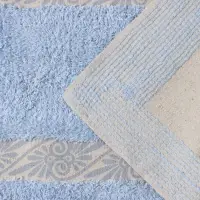 Коврик для дома Доляна &laquo;Вензель&raquo;, 50&times;80 см, голубой