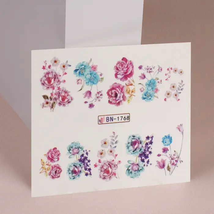 Слайдеры для ногтей «Летнее поле», разноцветные Слайдеры для ногтей «Летнее поле», разноцветные