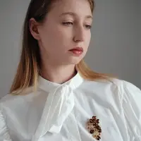 Брошь &laquo;Цветочная лоза&raquo;, цвет золото