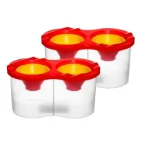 Стакан- непроливайка, набор, Calligrata, 2 штуки, двойные, с заглушкой, 300 мл, МИКС