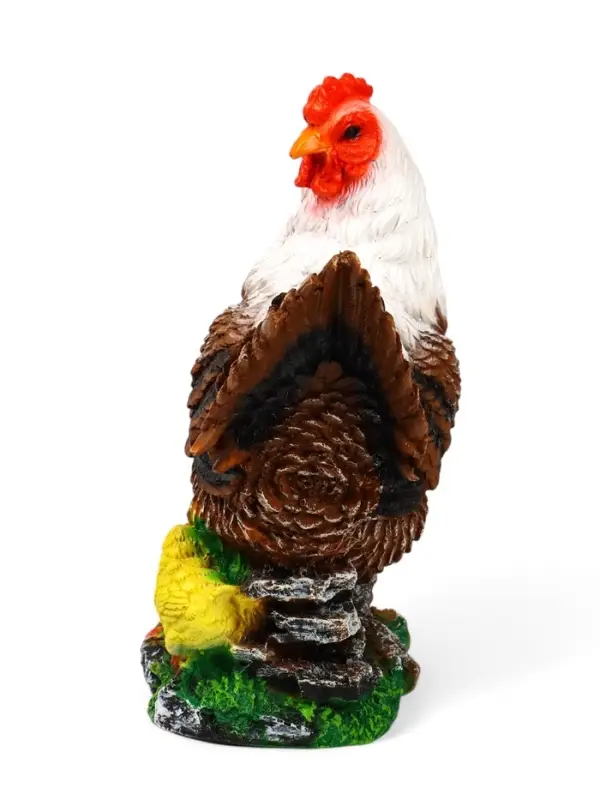Садовая фигура из полистоуна &laquo;Курица с цыплятами&raquo;, 42&times;17&times;30 см