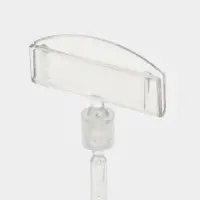 Ценникодержатель на круглой подставке, пластик, ножка 5 см, 5&times;5&times;8.5 см, прозрачный