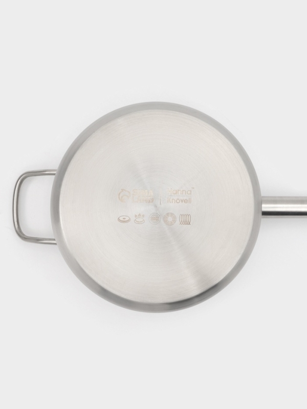 Ковш 4 л, d=20, h=12,5 см, с крышкой, толщина стенки 0,8 мм, индукция, две ручки Ковш 4 л, d=20, h=12,5 см, с крышкой, толщина стенки 0,8 мм, индукция, две ручки