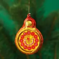 Шоколадная фигурка новогодняя на нитке «Часики», МИКС, 13 г