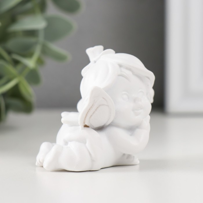 Сувенир полистоун Сувенир полистоун "Малыш-ангел в шапочке из цветка" МИКС 5х4,5х5 см